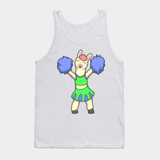 Cartoon Cheerleader Llama Tank Top